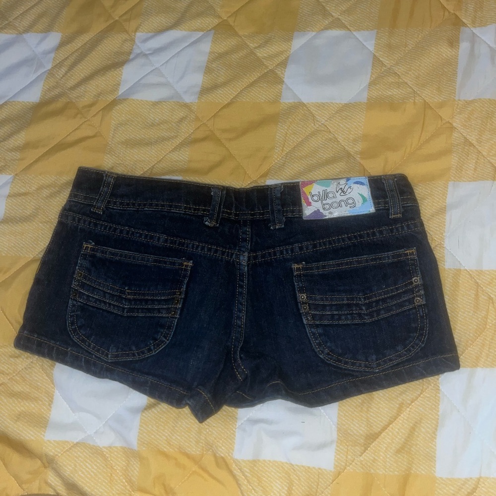 Billabong low rise dark wash shorts